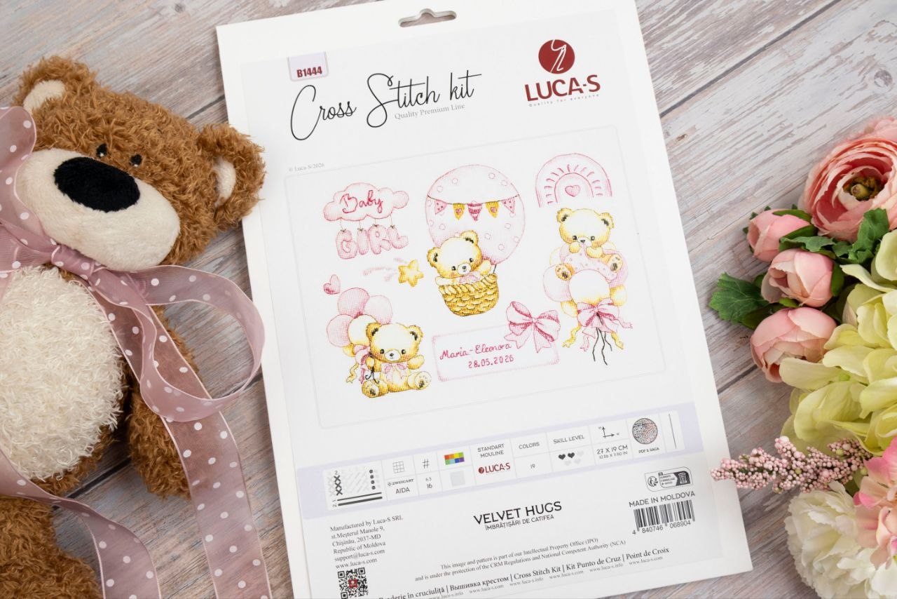 B1444 Kit punto croce Luca-S – Abbracci di velluto