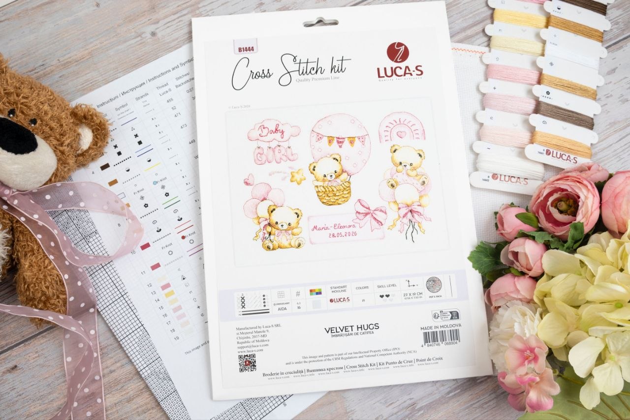 B1444 Kit punto croce Luca-S – Abbracci di velluto