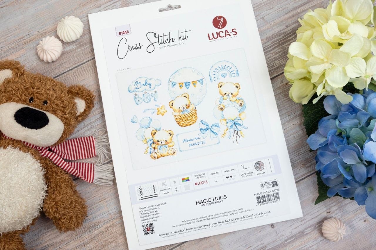 B1445 Kit punto croce Luca-S – Abbracci magici