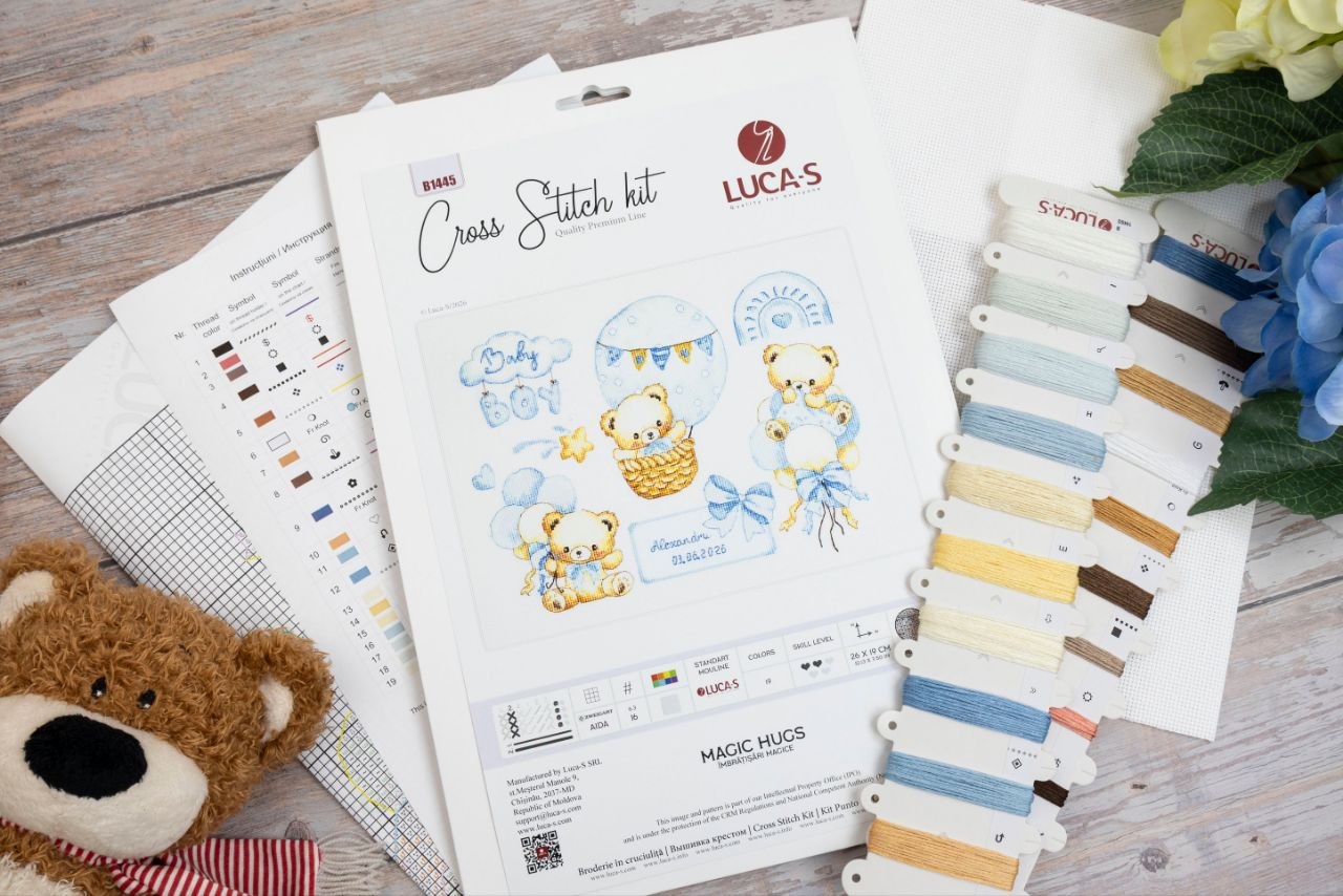 B1445 Kit punto croce Luca-S – Abbracci magici