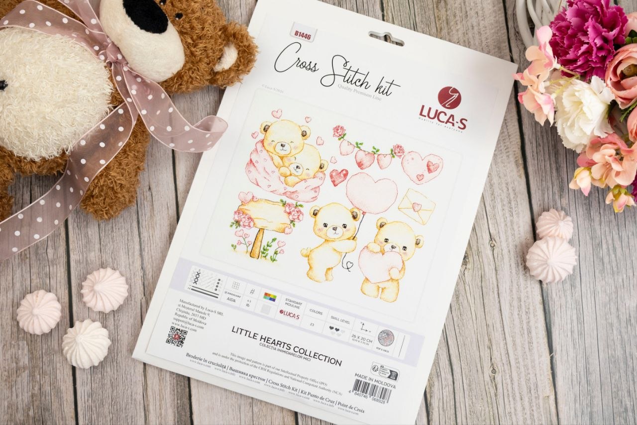 B1446 Kit punto croce Luca-S – Collezione Piccoli Cuori