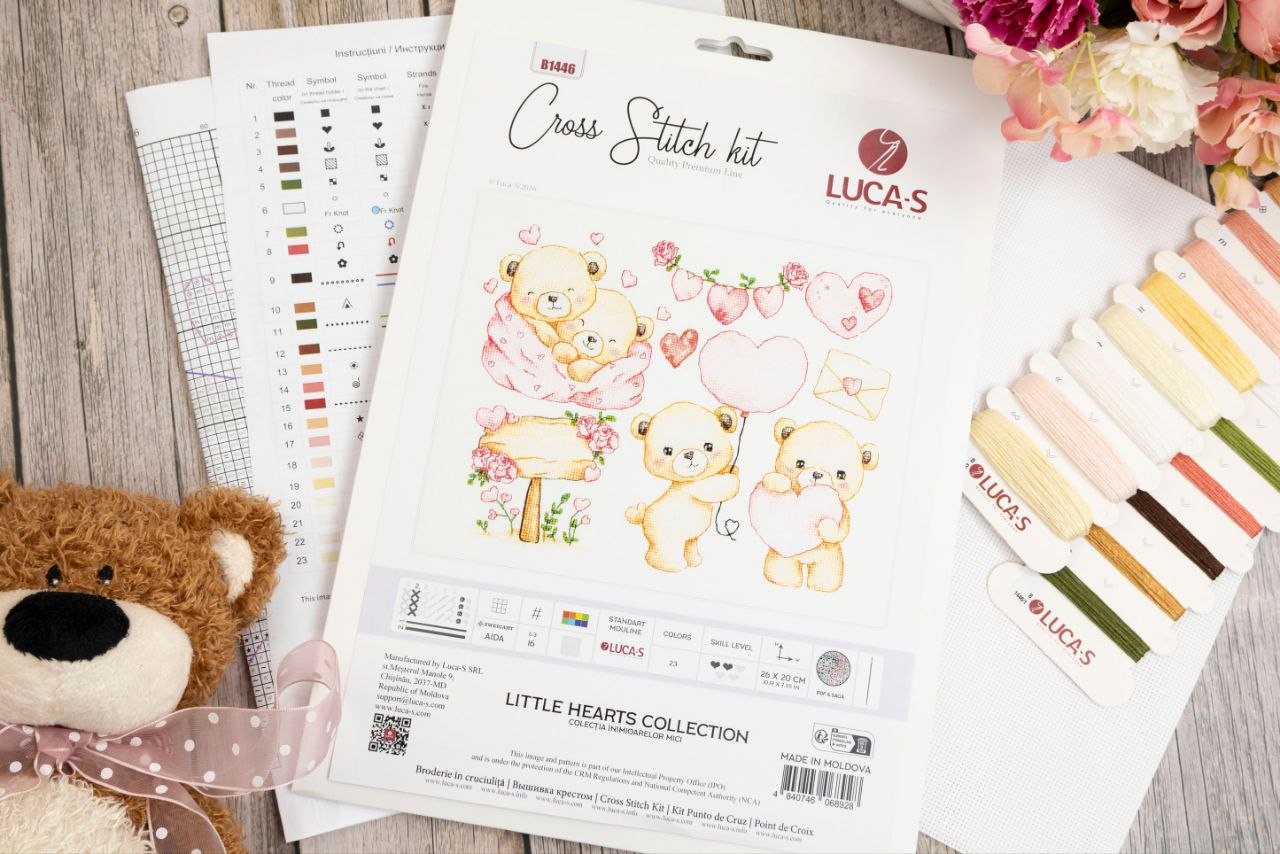 B1446 Kit punto croce Luca-S – Collezione Piccoli Cuori