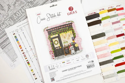 B1447 Luca-S Candy Cloud Boutique – schema, confezione e materiali del kit punto croce