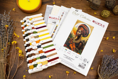 Kit punto croce Luca-S GOLD - Regina del continente soleggiato, B720