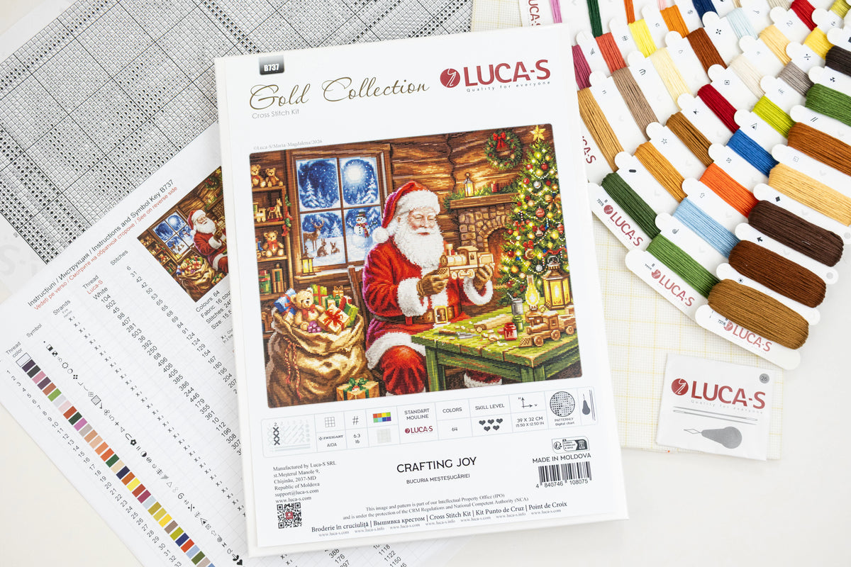 B737 Luca-S GOLD Crafting Joy – kit punto croce con schema e filati inclusi