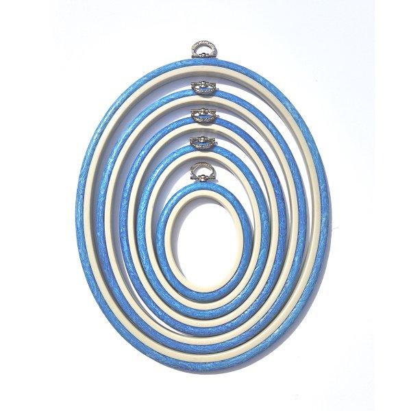 Blue Embroidery Hoop - Oval Nurge Flexible Hoop - Luca-S Hoops