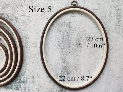 Blue Embroidery Hoop - Oval Nurge Flexible Hoop - Luca-S Hoops