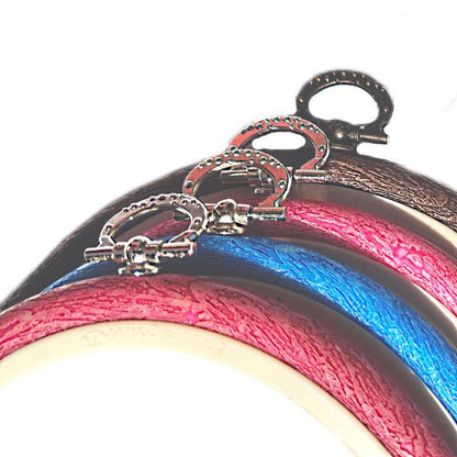 Brown Embroidery Hoop - Oval Nurge Flexible Hoop - Luca-S Hoops