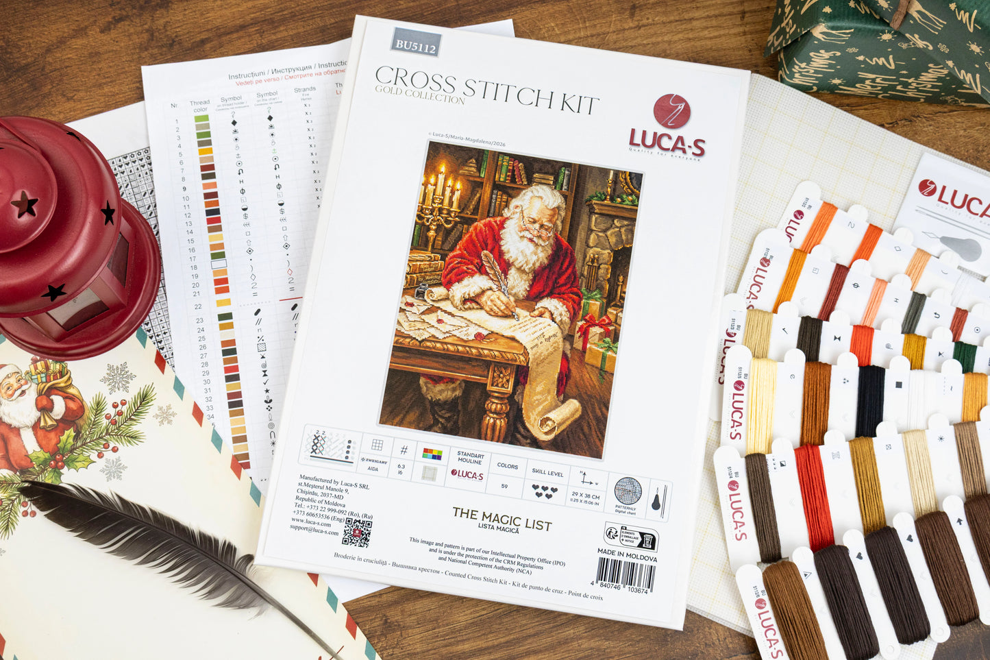BU5112 Luca-S GOLD The Magic List – schema e materiali inclusi nel kit punto croce