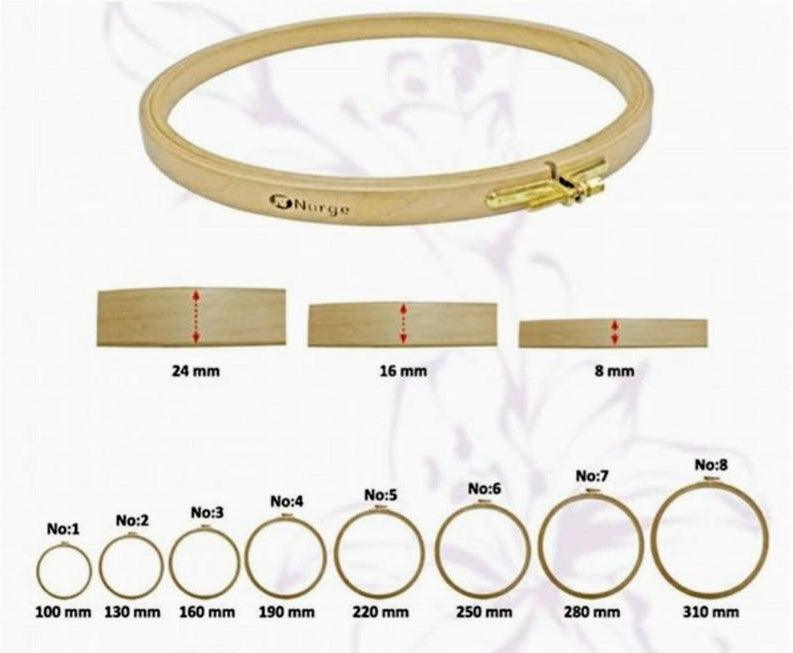 Cross Stitch Hoops, Nurge Beech Embroidery Hoops - Luca-S Hoops