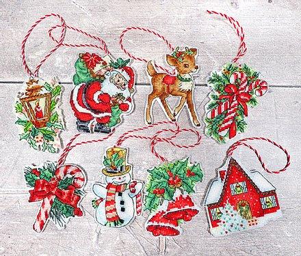 Cross Stitch Kit LetiStitch - Christmas Toys Kit nr.1 - HobbyJobby