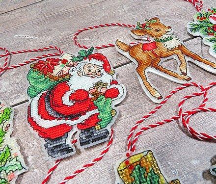 Cross Stitch Kit LetiStitch - Christmas Toys Kit nr.1 - HobbyJobby