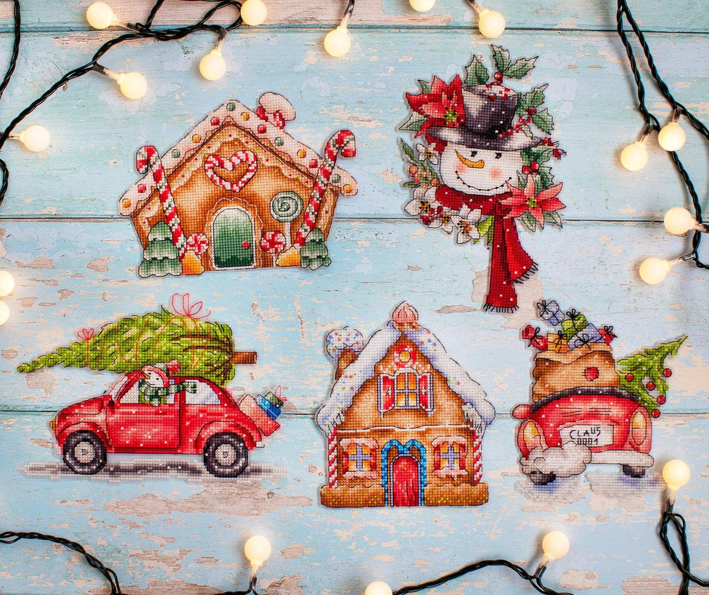 Cross Stitch Kit LetiStitch - Christmas Toys Kit nr.4 / of 5 pieces Cross Stitch Toys - HobbyJobby