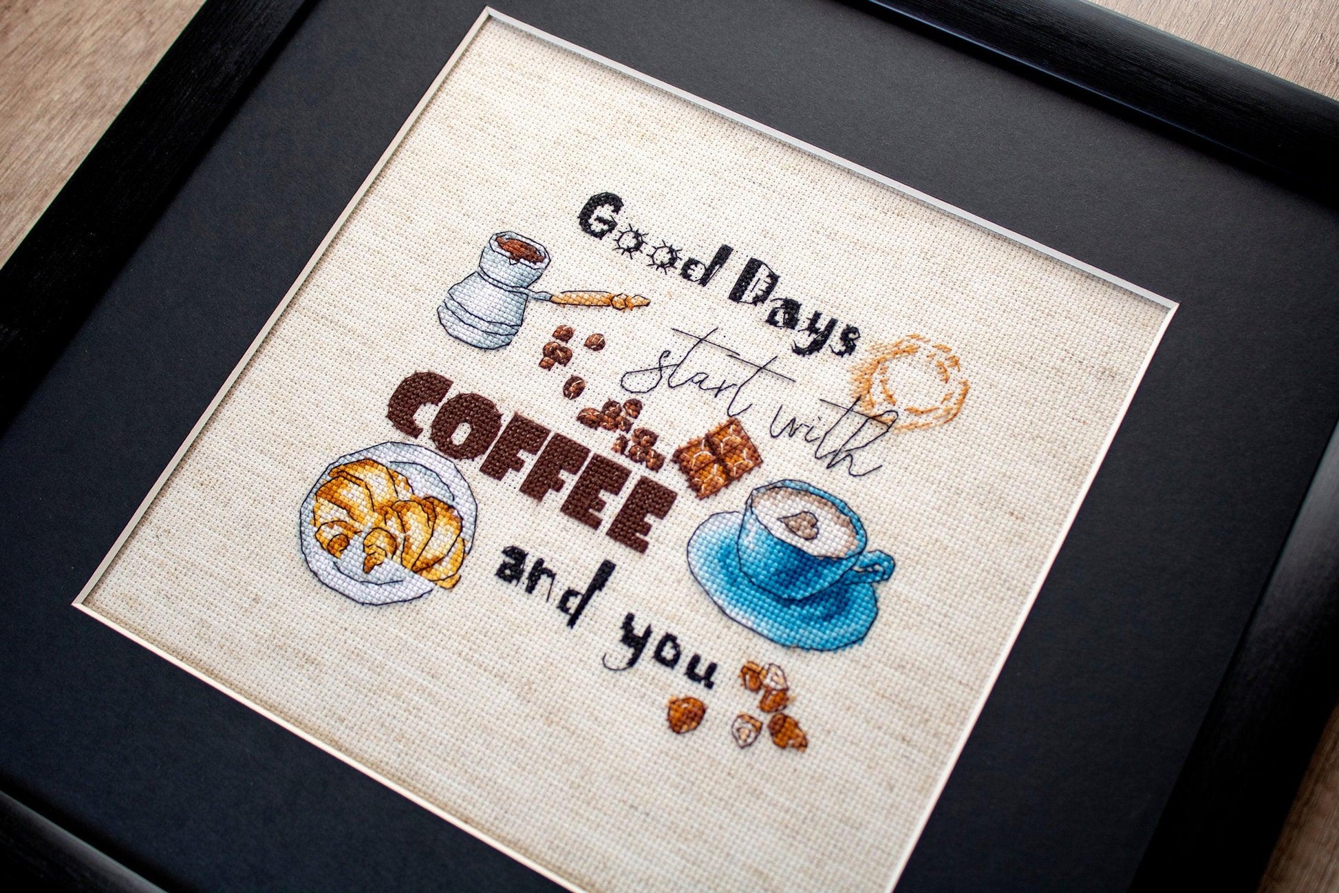 Cross Stitch Kit LetiStitch - Coffee Time, Leti927 - HobbyJobby