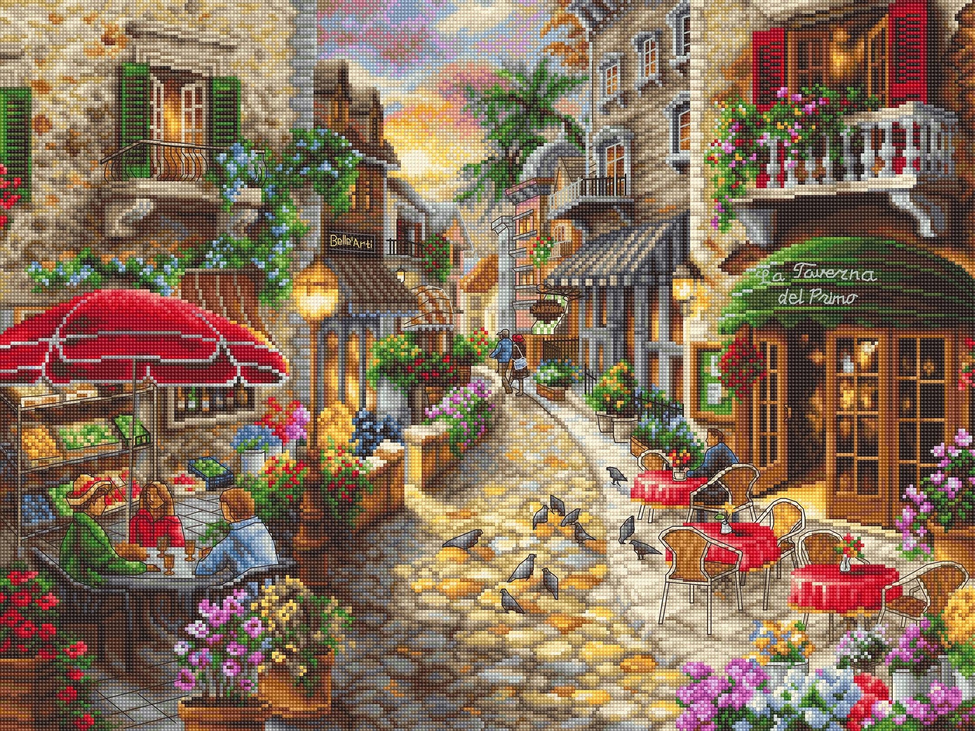 Cross Stitch Kit LetiStitch - Early Evening in Avola - HobbyJobby