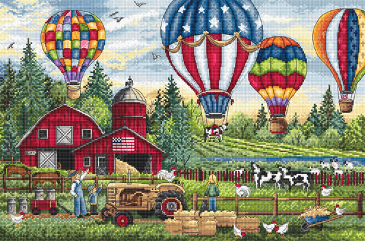 Cross Stitch Kit LetiStitch - Up up and Away, L8048 Cross Stitch Kits - HobbyJobby