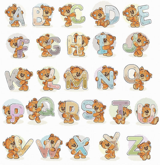 Cross Stitch Kit Luca-S - Alphabet, B1201 - Luca-S Cross Stitch Kits