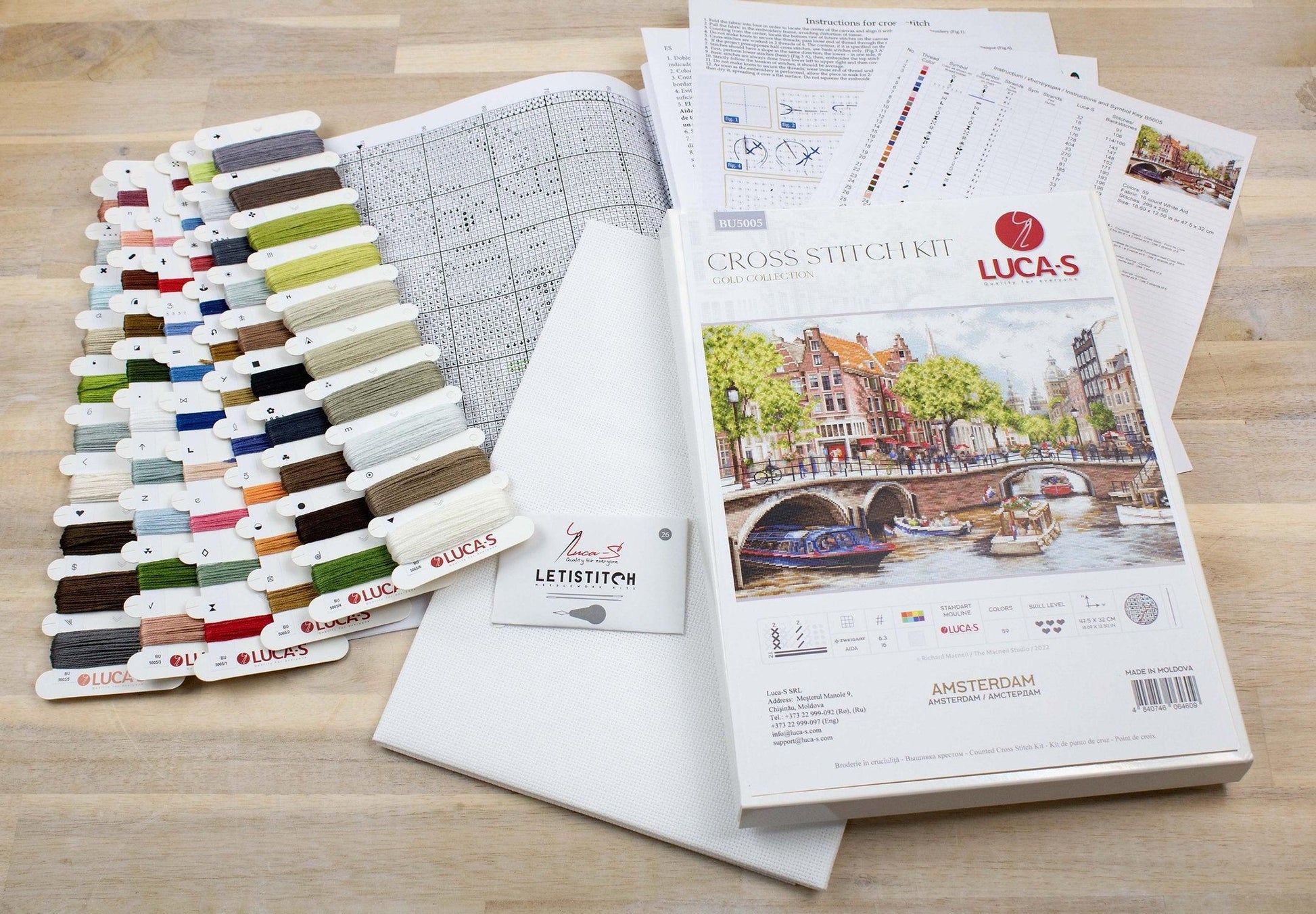 Cross Stitch Kit Luca-S - Amsterdam, BU5005 - Luca-S