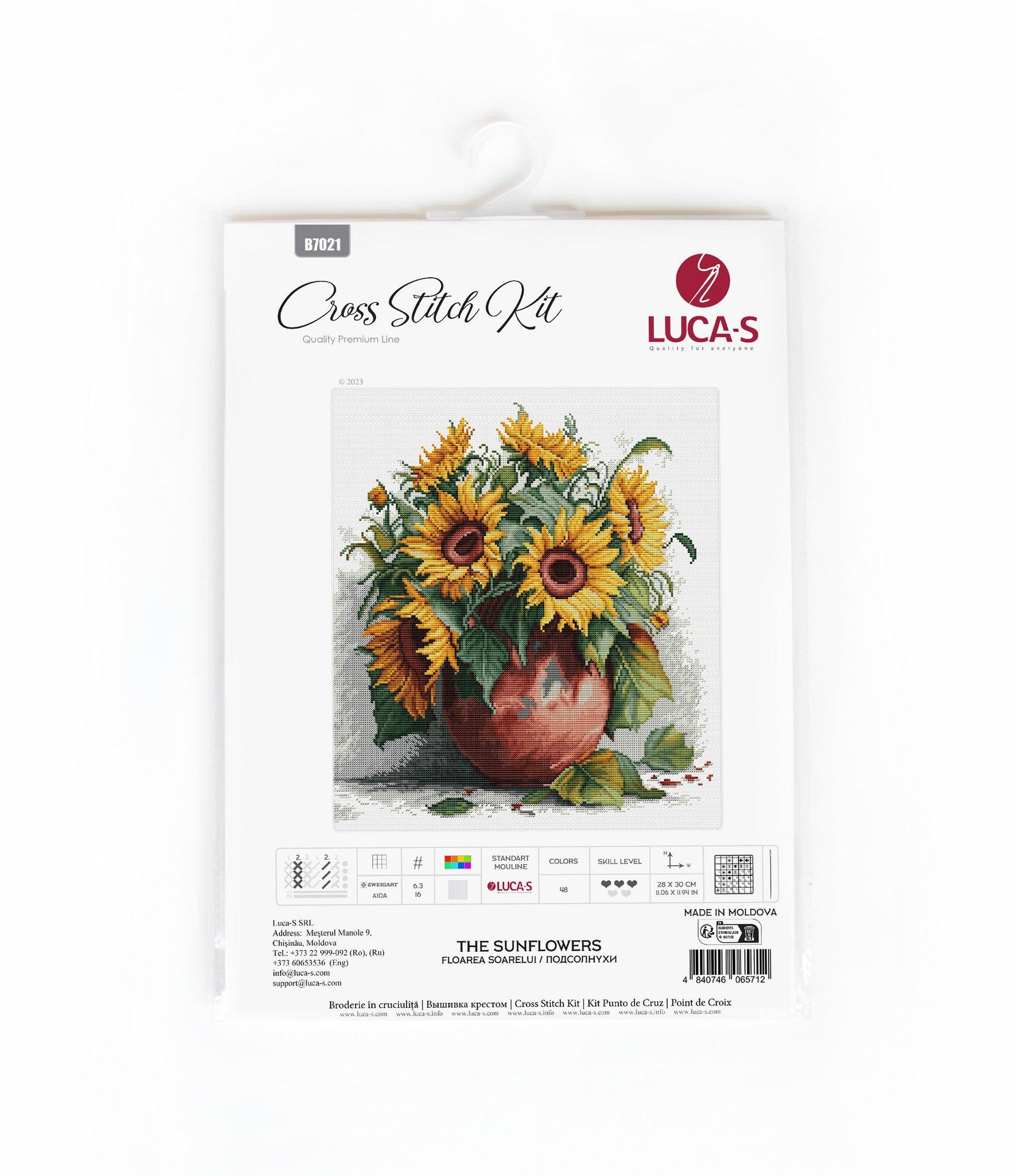 Cross Stitch Kit Luca-S - B7021, The Sunflowers - Luca-S Cross Stitch Kits