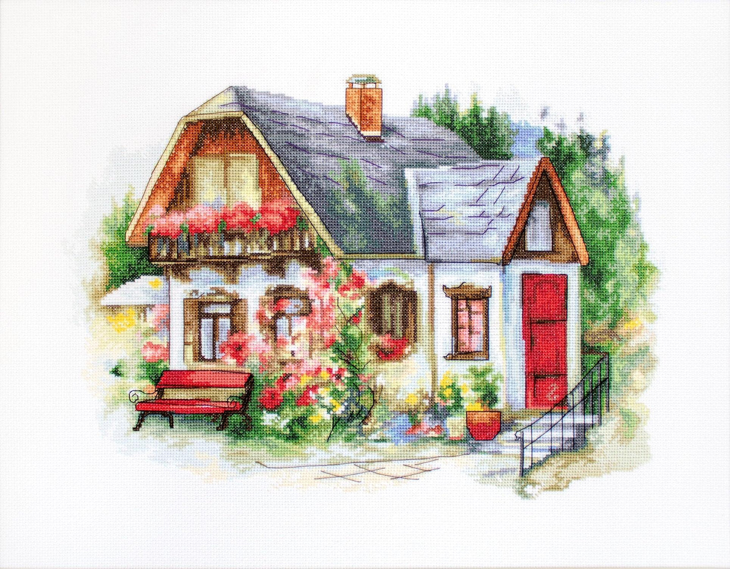 Cross Stitch Kit Luca-S - Beautiful Country House, BU4005 - Luca-S Cross Stitch Kits