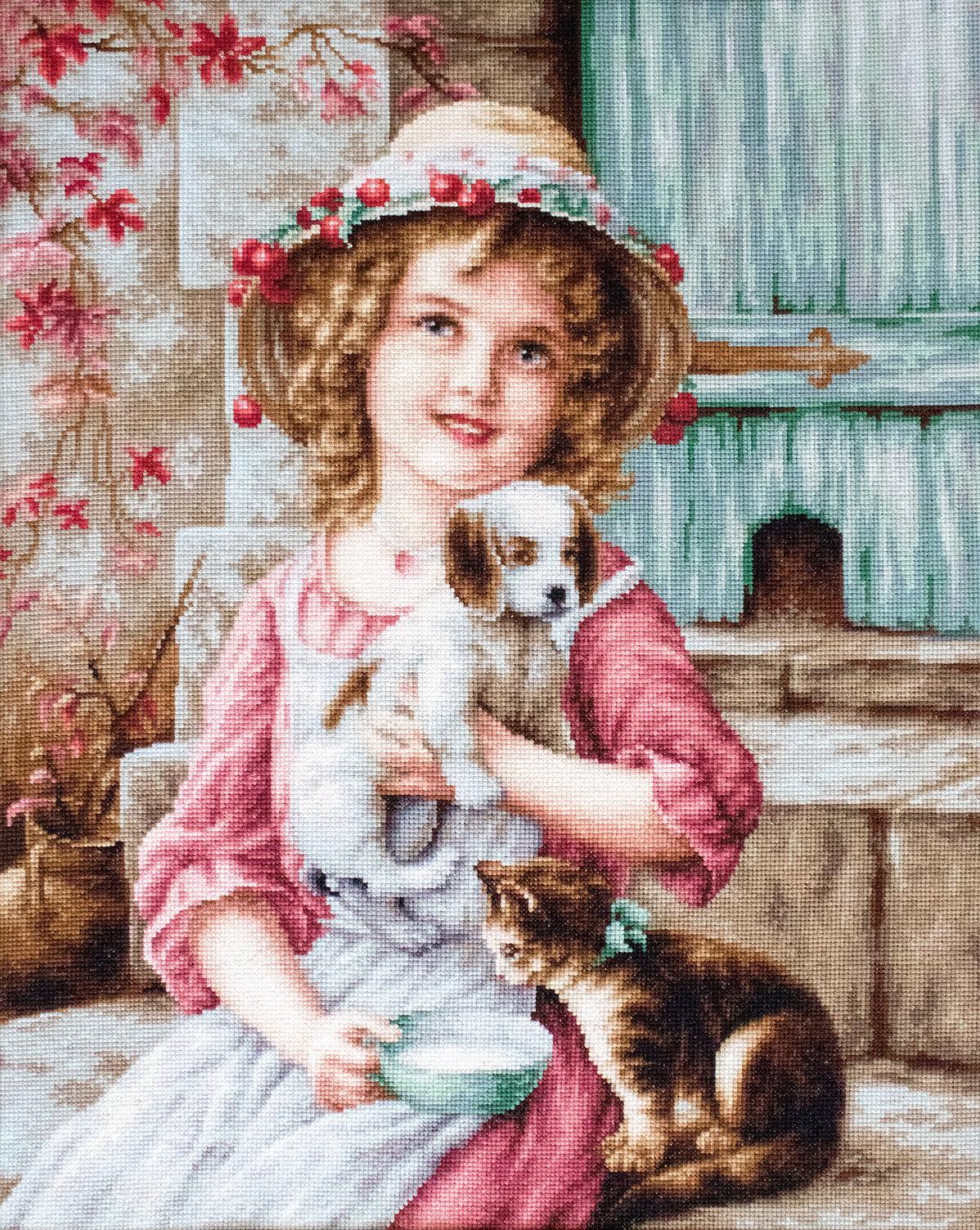 Cross Stitch Kit Luca-S - Best Friends, B518 - Luca-S Cross Stitch Kits