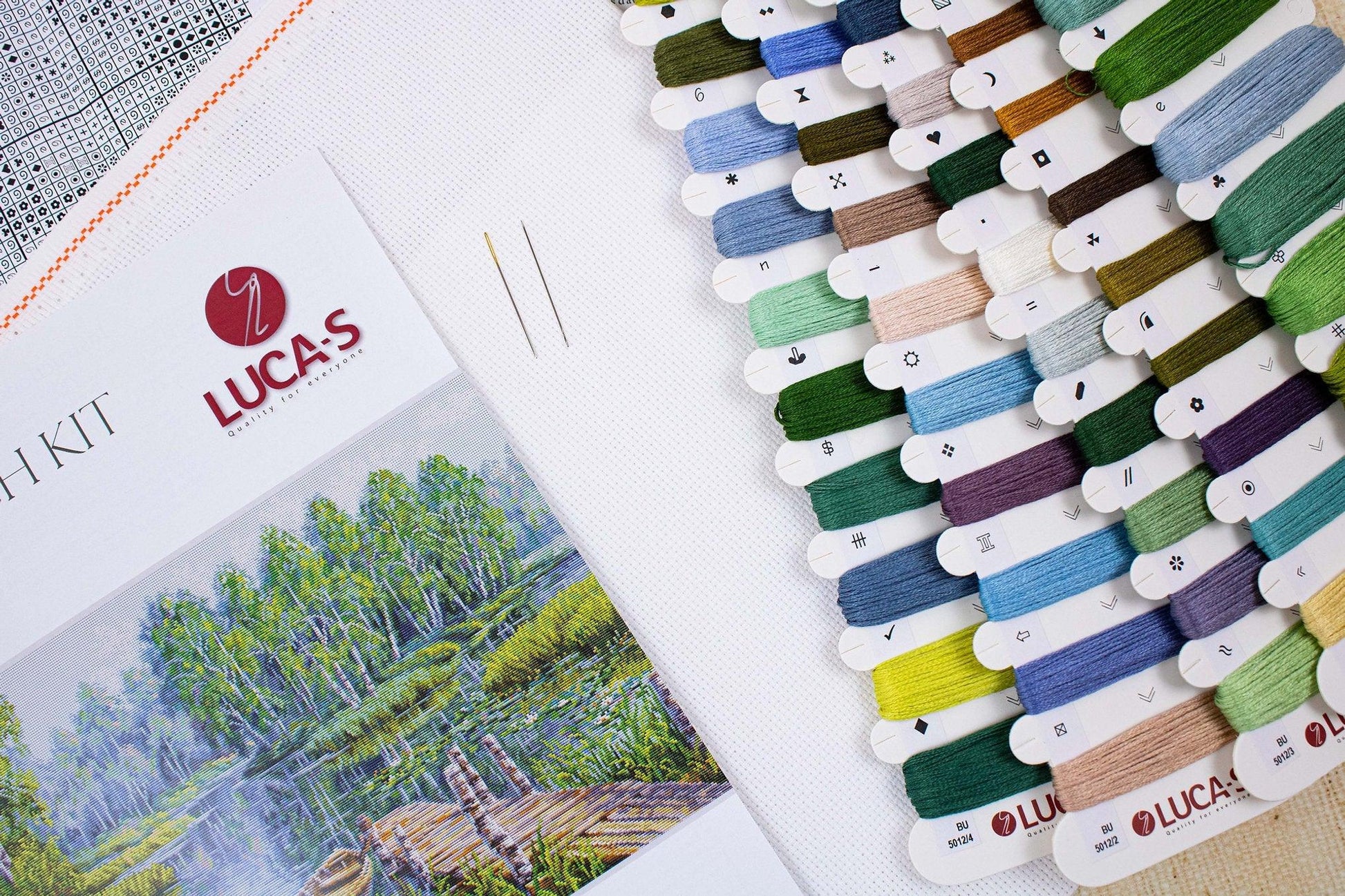 Cross Stitch Kit Luca-S - Birches at the edge of the lake, BU5012 - Luca-S Cross Stitch Kits