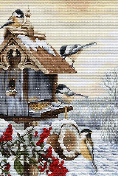 Cross Stitch Kit Luca-S - Bird House, BU4021 - Luca-S Cross Stitch Kits