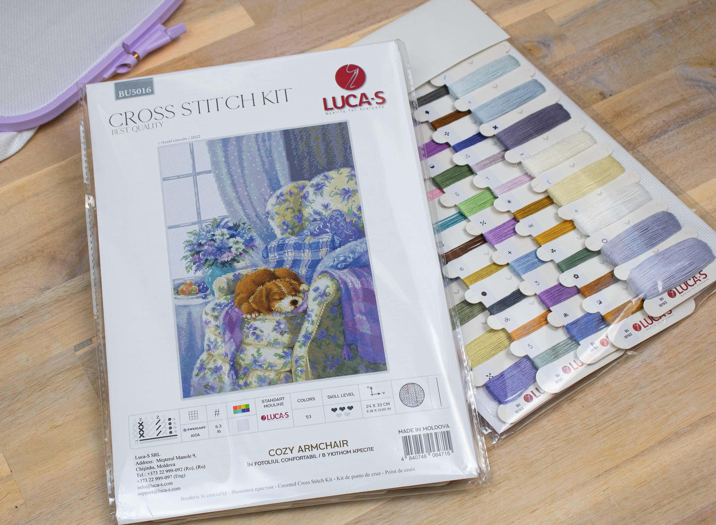 Cross Stitch Kit Luca-S - Cozy Armchair, BU5016 - Luca-S Cross Stitch Kits