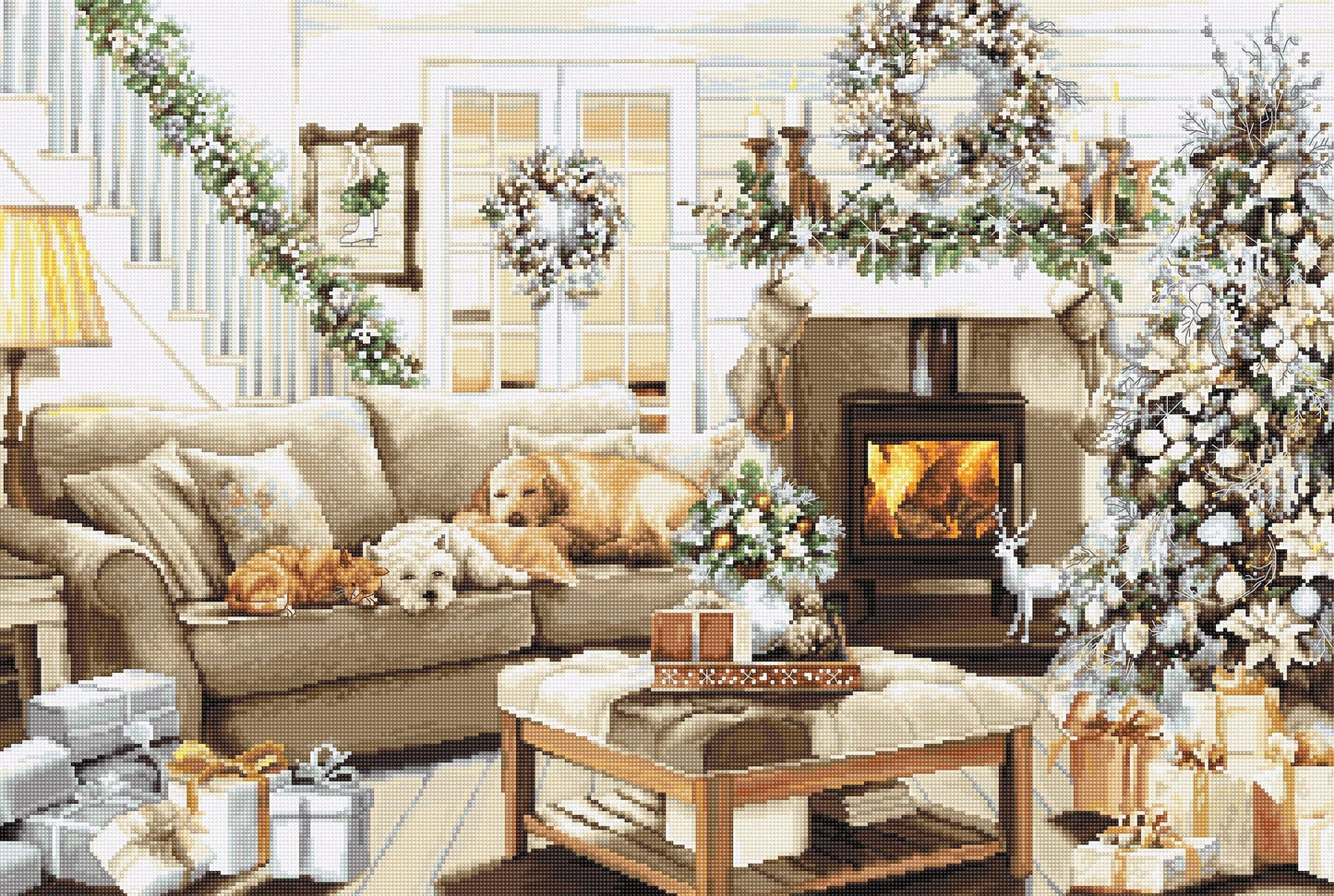 Cross Stitch Kit Luca-S - Dreaming of a White Christmas - HobbyJobby