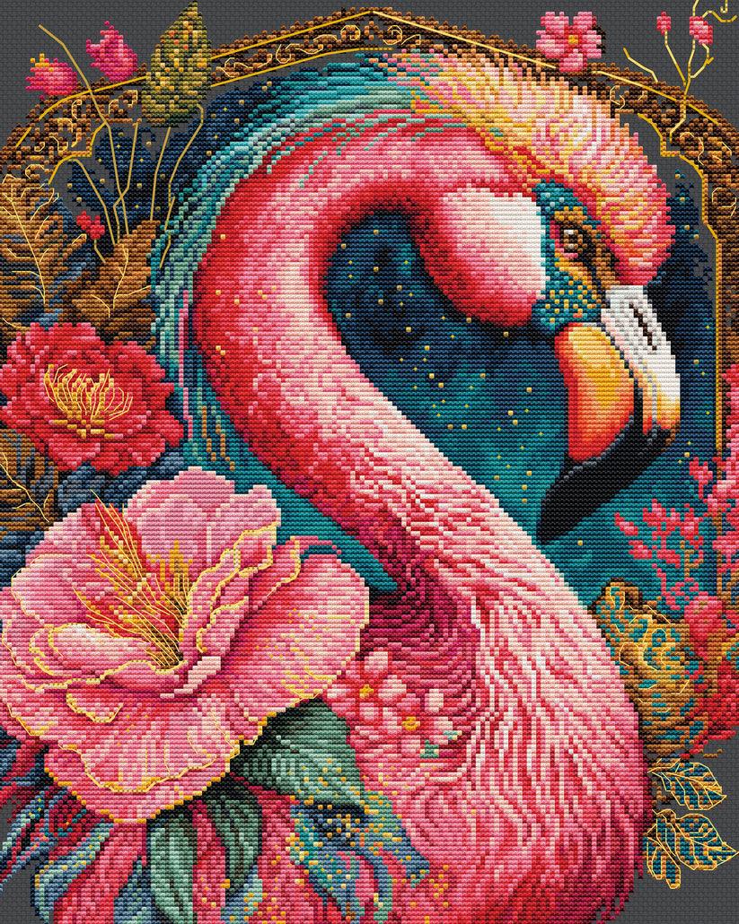 Cross Stitch Kit Luca-S- Flamingo Fantastico, BU5036 - Luca-S Cross Stitch Kits