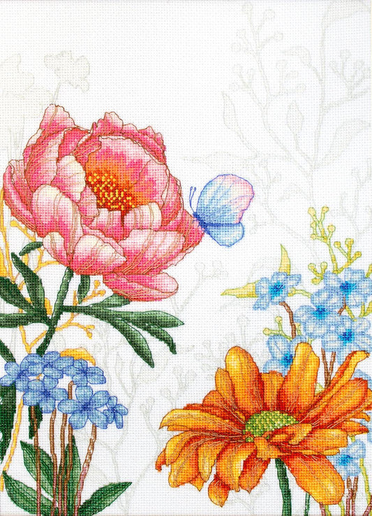 Cross Stitch Kit Luca-S - Flowers and Butterflies, BU4019 - Luca-S Cross Stitch Kits