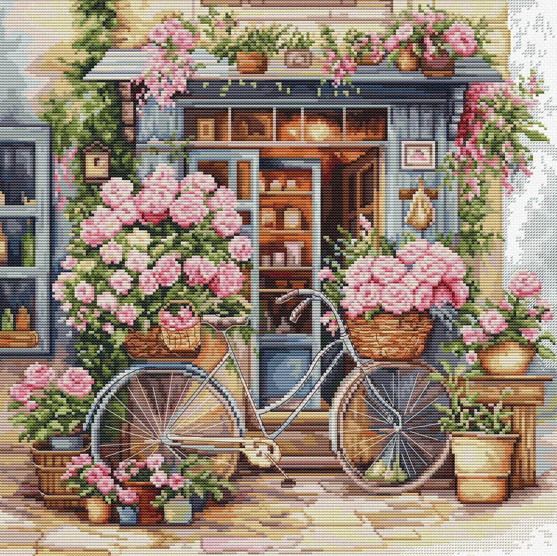 Cross Stitch Kit Luca-S - Flowers Shop, BU5044 - Luca-S Cross Stitch Kits