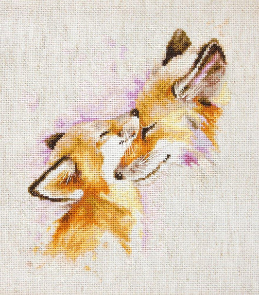 Cross Stitch Kit Luca-S - Foxes B2312 - Luca-S