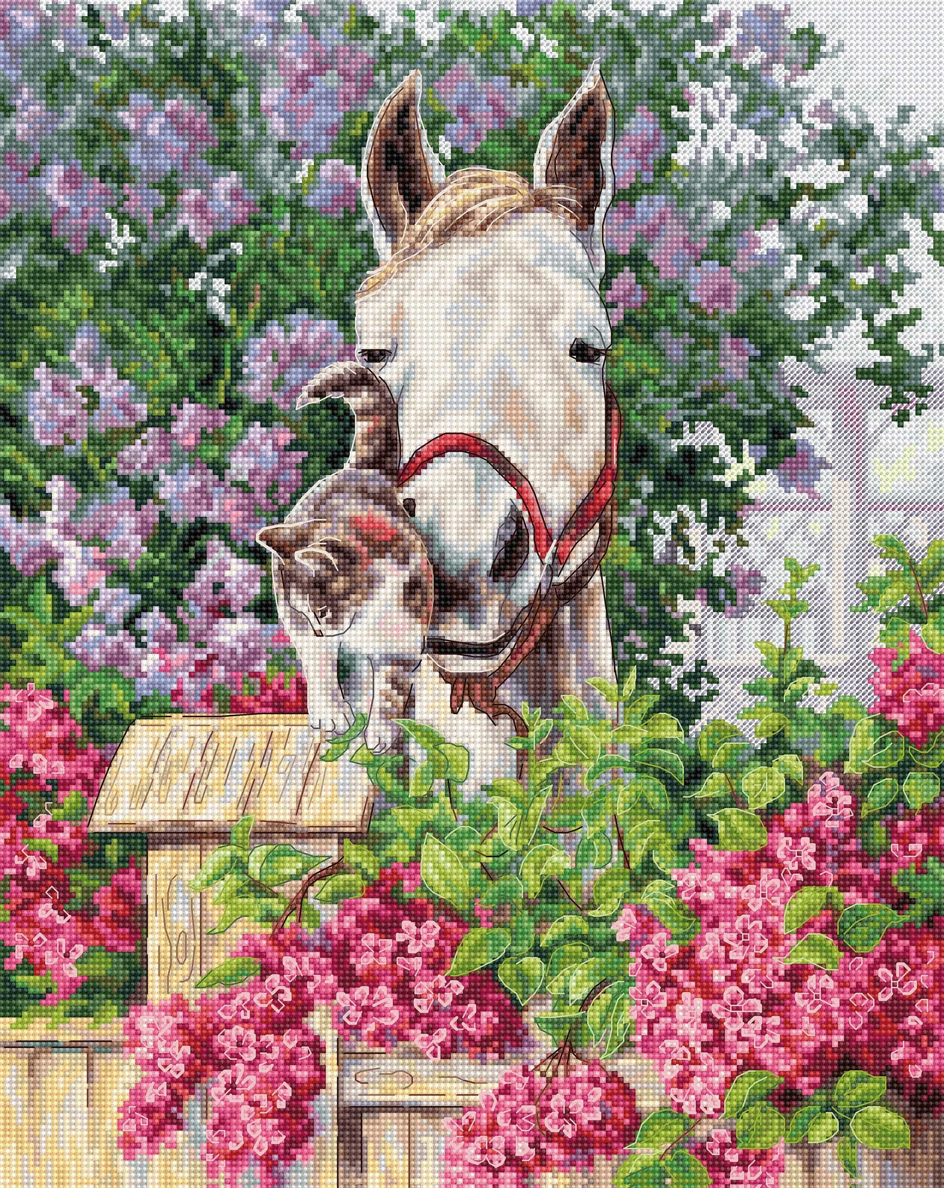 Cross Stitch Kit Luca-S - Gentle Affection, B7012 - Luca-S Cross Stitch Kits