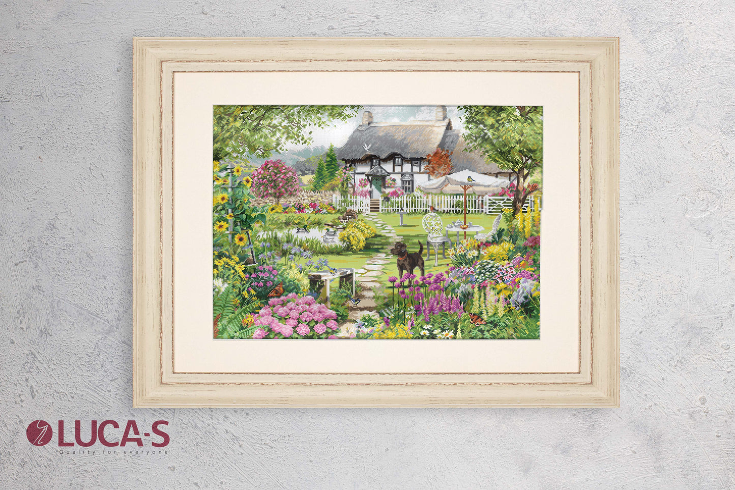 Cross Stitch Kit Luca-S GOLD - Cottage Garden, B2412 - Luca-S Cross Stitch Kits