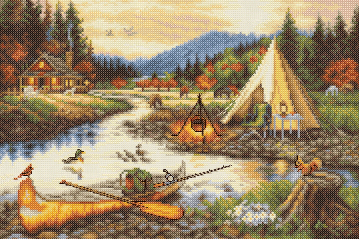 Cross Stitch Kit Luca-S - Gold Creek, BU5021 - Luca-S Cross Stitch Kits