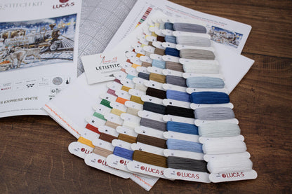 Cross Stitch Kit Luca-S Gold - Santaâs Express White, BU5038 - Luca-S Cross Stitch Kits