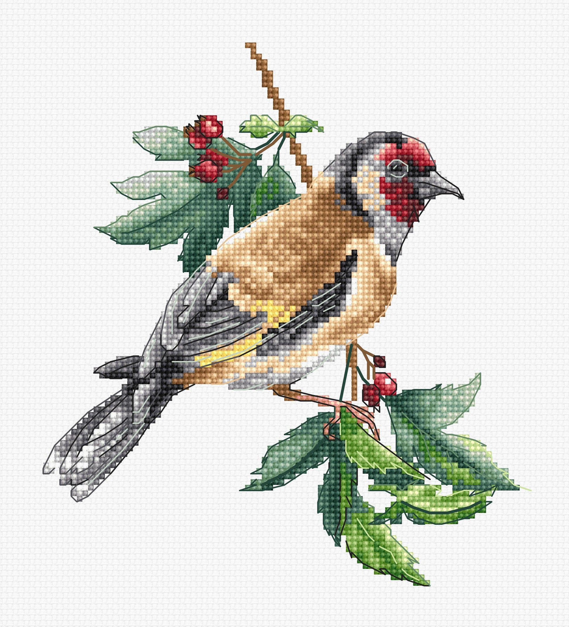 Cross Stitch Kit Luca-S - Goldfinch bird, B1197 - Luca-S Cross Stitch Kits