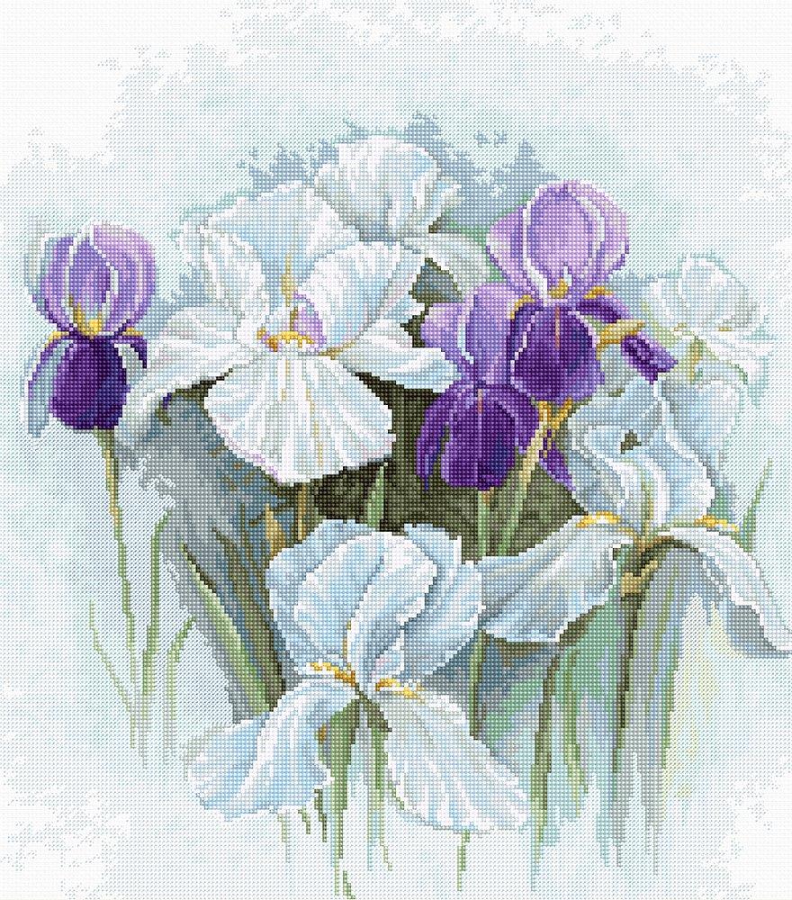 Cross Stitch Kit Luca-S - Irises, B2367 - Luca-S Cross Stitch Kits