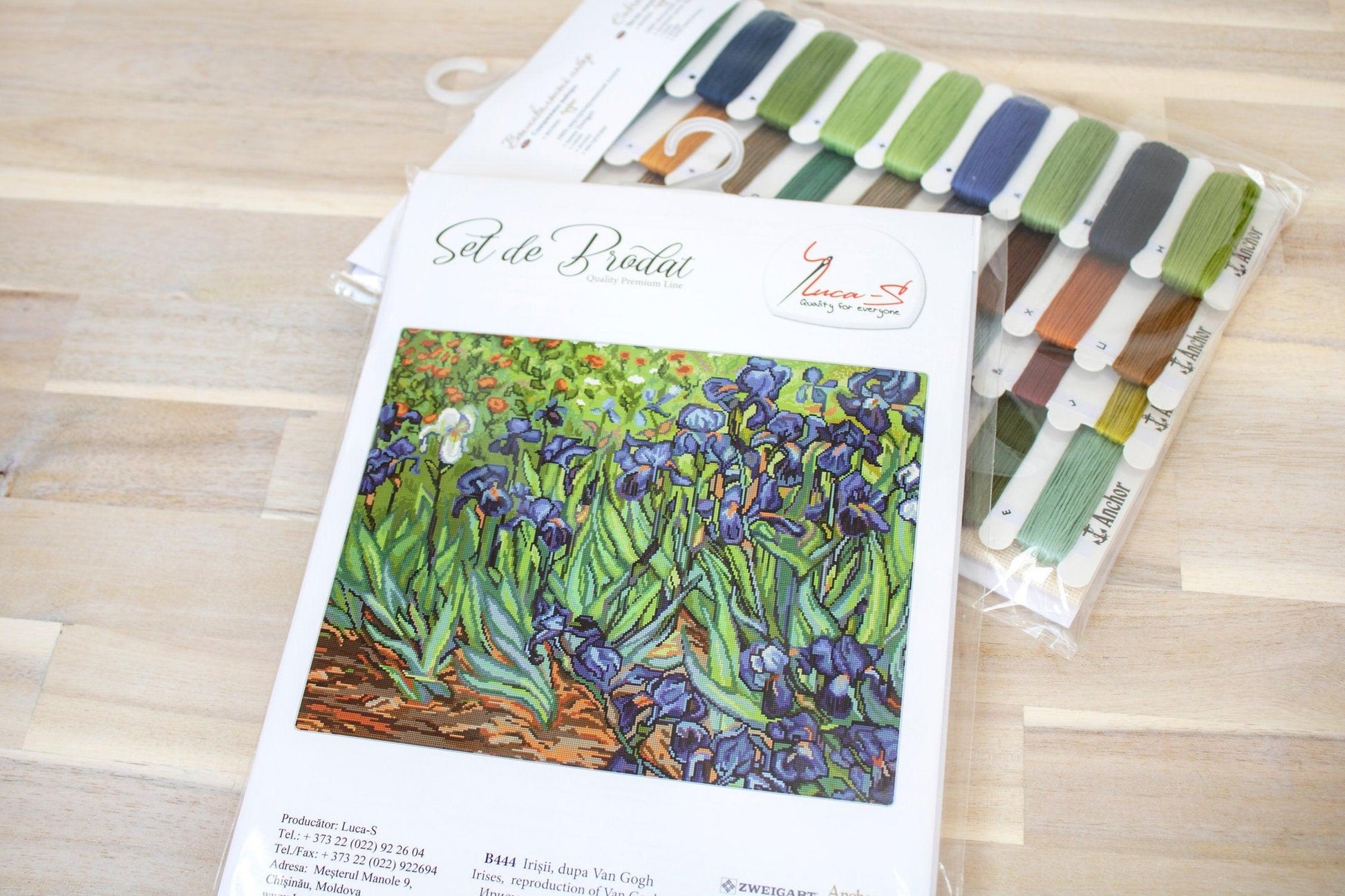 Cross Stitch Kit Luca-S - Irises - Van Gog - HobbyJobby