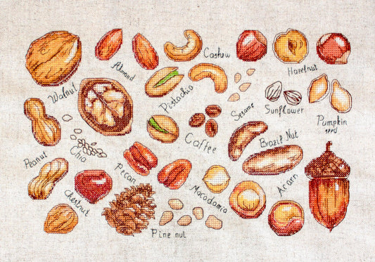 Cross Stitch Kit Luca-S - Nuts and seeds, B1165 - Luca-S