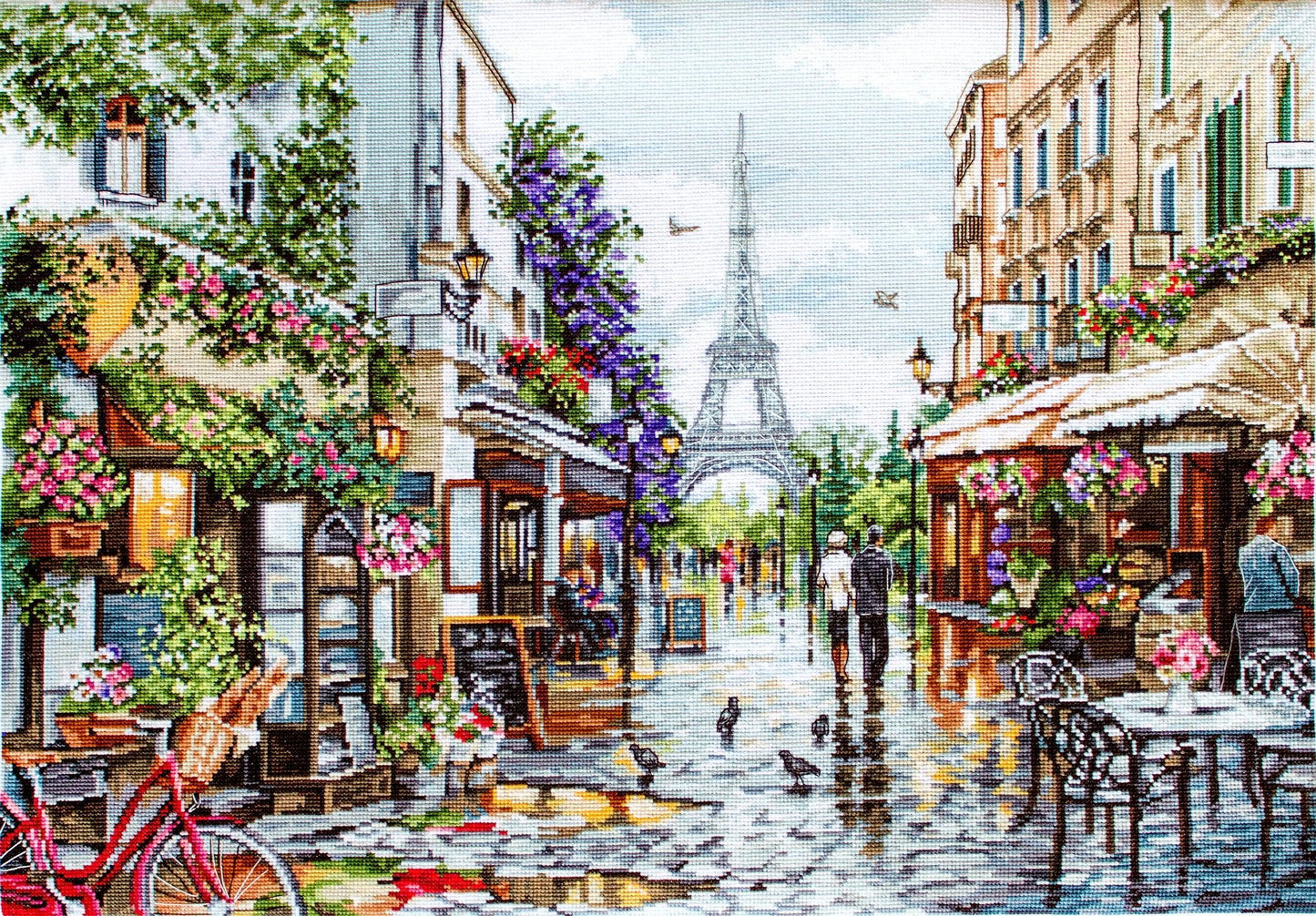 Cross Stitch Kit Luca-S - Paris in flowers, B2365 - Luca-S Cross Stitch Kits