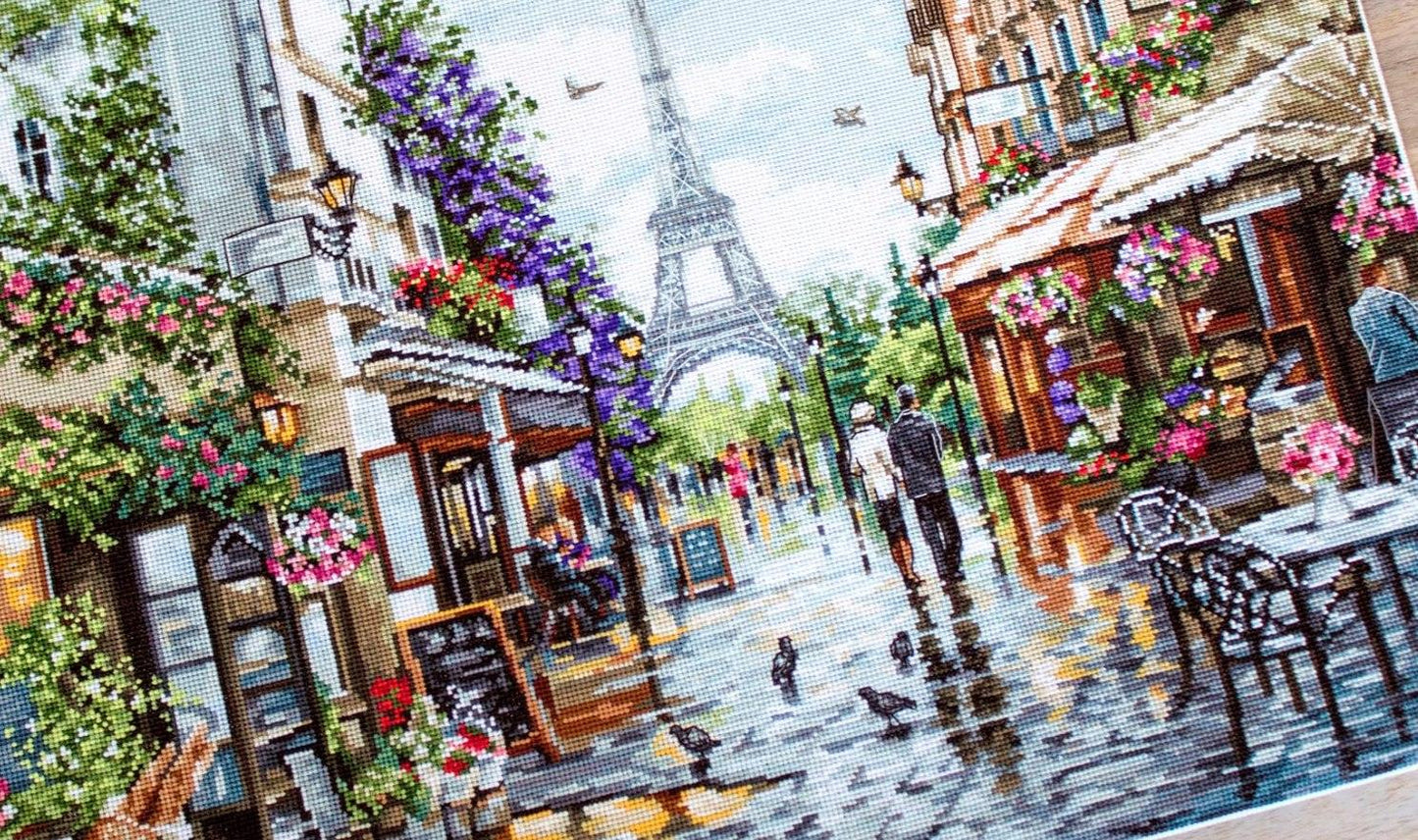 Cross Stitch Kit Luca-S - Paris in flowers, B2365 - Luca-S Cross Stitch Kits