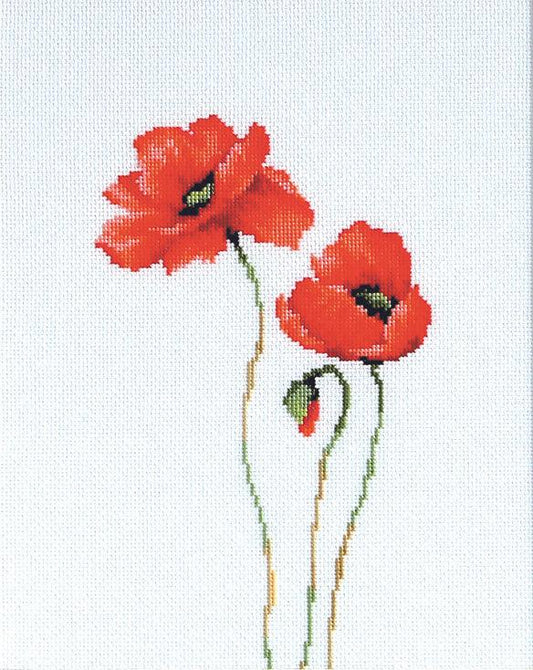 Cross Stitch Kit Luca-S - Poppies, B2225 - Luca-S Cross Stitch Kits