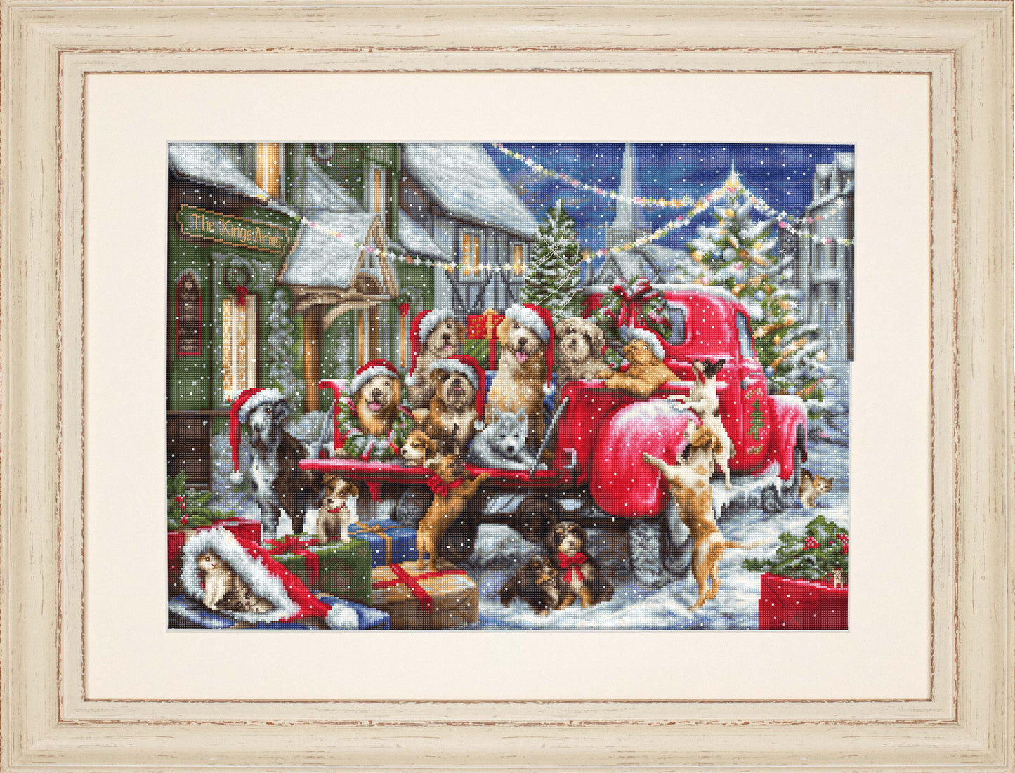 Cross Stitch Kit Luca-S - Puppies Christmas, Gold Collection - Luca-S Cross Stitch Kits