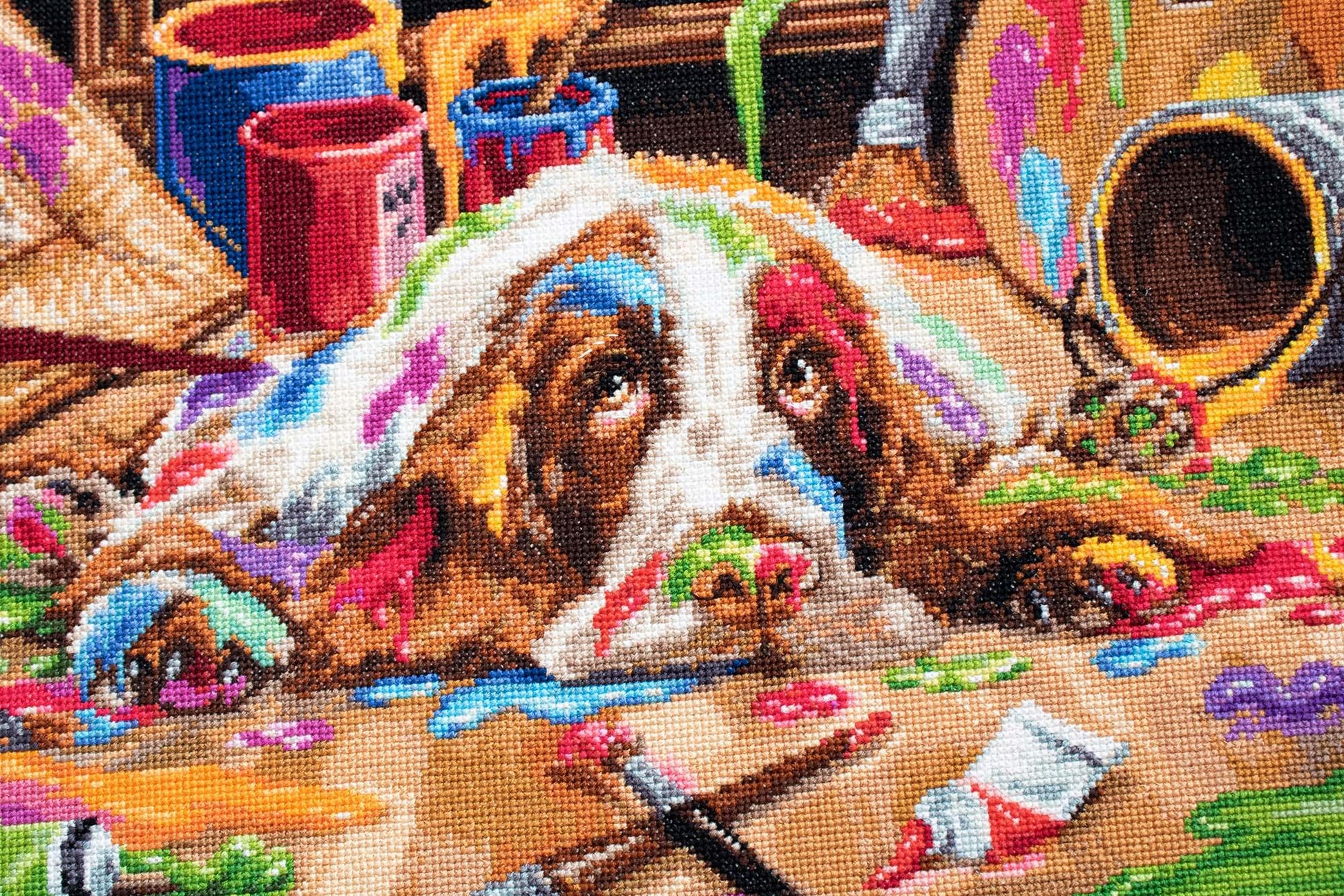 Cross Stitch Kit Luca-S - Puppy Picasso, B2415 - Luca-S Cross Stitch Kits