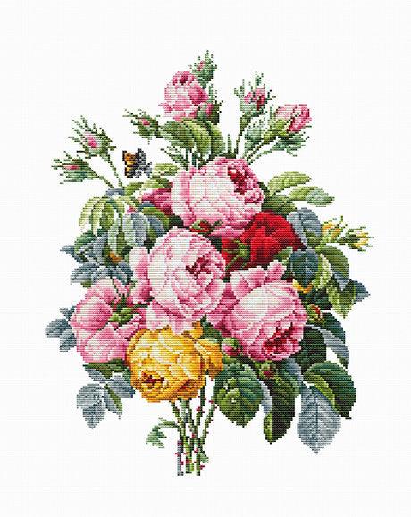 Cross Stitch Kit Luca-S - Roses BA2372 - Luca-S Cross Stitch Kits