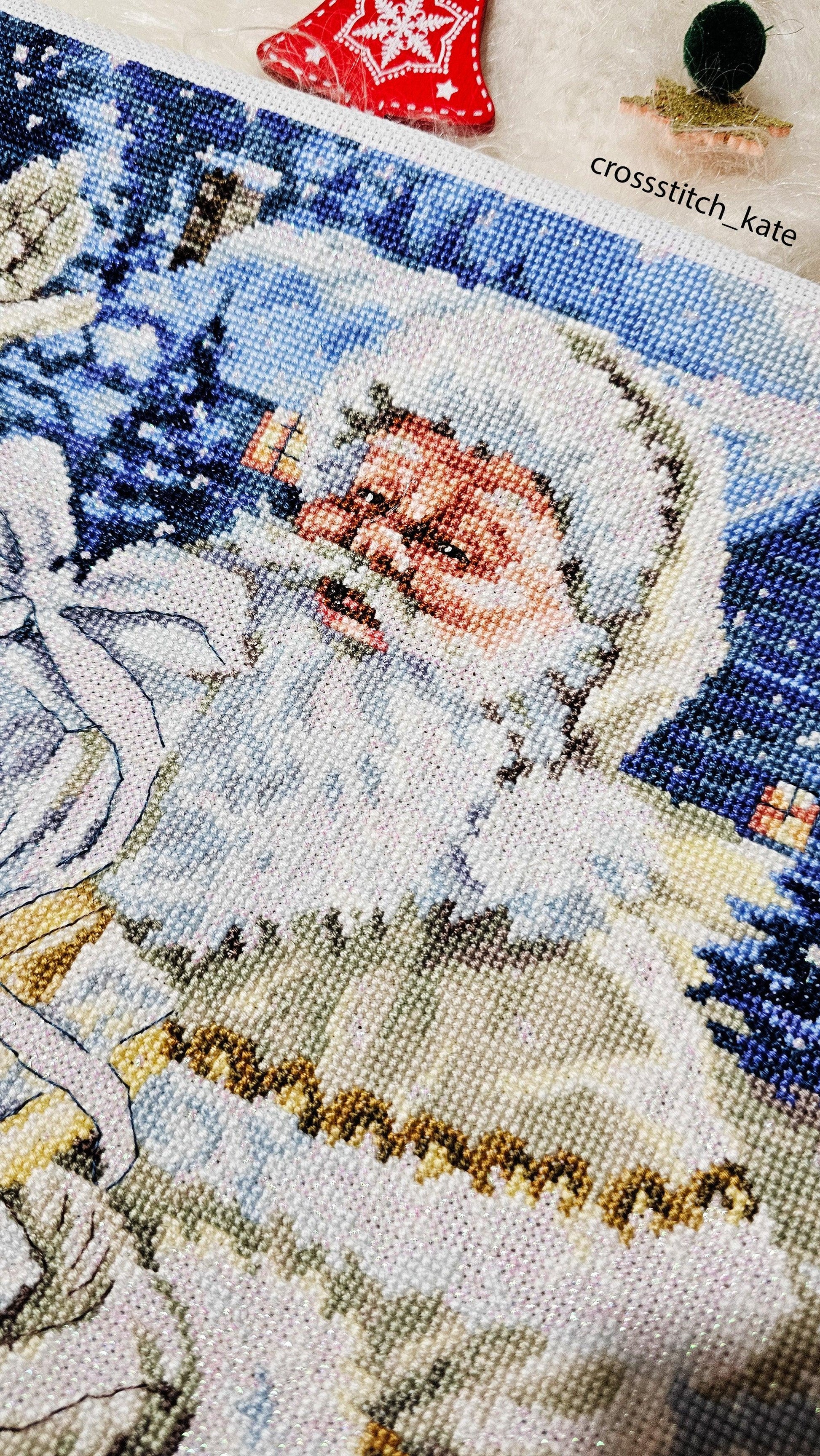 Cross Stitch Kit Luca-S - Santa and Pressies, BU5034 - Luca-S Cross Stitch Kits