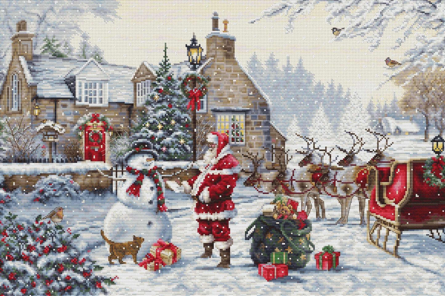 Cross Stitch Kit Luca-S - Santa's Cottage, BU5011 - Luca-S Cross Stitch Kits