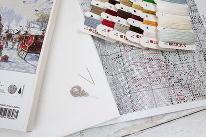 Cross Stitch Kit Luca-S - Santa's Cottage, BU5011 - Luca-S Cross Stitch Kits